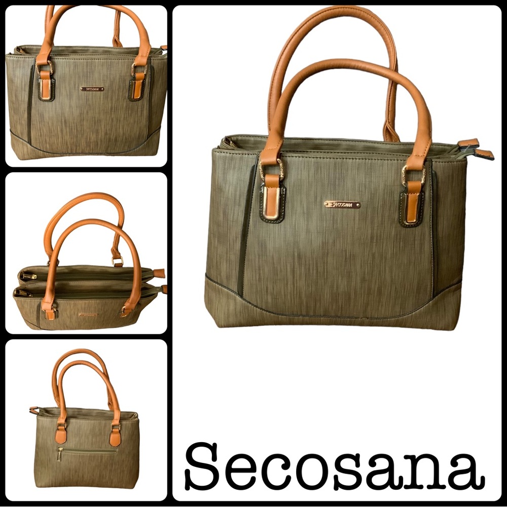 Secosana Dual Zippered Handbag
